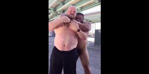 Master Feeds His Hungry Hubby in the Parking Lot