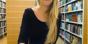 ugly blonde girl library.mp4 (amateur real)