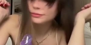 Onlyfans Brunette Dildo Blowjob JOI