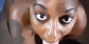 Private Society Busty Ebony Hotel BJ and cumshot