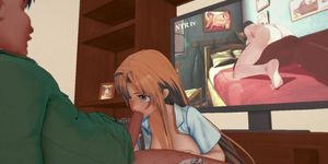 Asuna gets fucked by the repair man