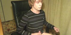 Emo Twink's First Ejaculation on Webcam