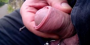 Outdoor Small Cock Masturbation Closeup