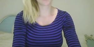 Blonde slut from work shows you her tits.