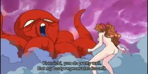 Hentai girl caught and drilled rough by octopus s