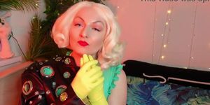 canan asmr video - yellow household gloves