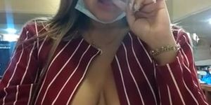 Hot Latina  Masturbating in Public Place