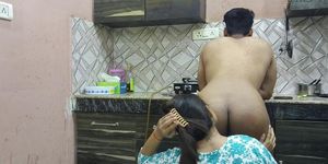 Beautiful indian step mother pussy and ass fucked hard by step son while he is in kitchen