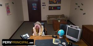 Big Titted Step Mother Gigi Dior Bends Over The Teacher'S Desk To Save Her Step Son - Perv Principal