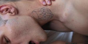 Inked Euro str8 stud picked up and POV fucked for money