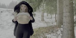 Slut gets fucked in the snow