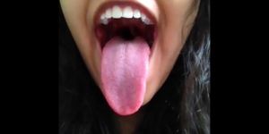 Sexy Brazilian Girl With Big Long Tongue Uvula