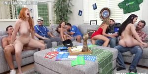 Jasmine Daze, Lauren Phillips And Alex Coal In The Draft_ Game Day Orgy