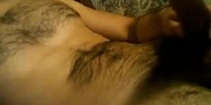 Uncut Latino Plays with His Big Dick and Cums Inside His Foreskin