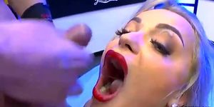 A lot of facials and bukkakes on daphne klyde (Erica Black)