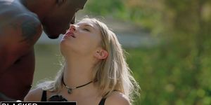 BLACKED.com Blonde Gets First BBC from Brothers Friend