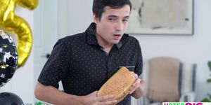 Bratty teen stepsis Chloe Temple catches stepbro banging bread (Ricky Spanish)