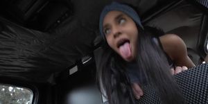 FAKEHUB - 21yo cab inked slut fucked in her wet pussy in taxi