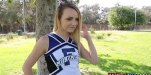 Skinny Cheerleader Rammed