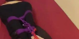 Gamer gf playing hogtied