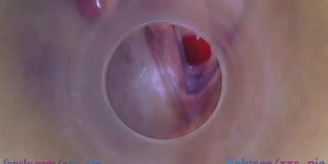 Melissa put camera deep inside in her wet creamy pussy (Full HD pussy cam, endoscope)