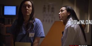 Panic nurse asked doctor for the help and big ass Latina used her nurse (Sinn Sage, Vicki Chase)