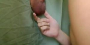 Twink's First Gloryhole Experience: Sucking a Big Cock