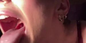 Long Tongue Wild Ahegao Slut Spitty Mouth Open For Cum