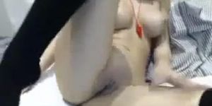 Cute teen pussy rubbing