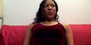 A nasty amatuer European ebony chick enjoys making her first hardcore sex video