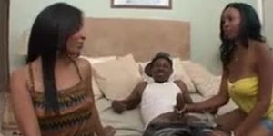 Ebony Mother And Daughter Double Teamed