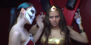 Superheroine Wonder Woman Is Captured and Tortured by Harley Quinn