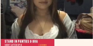 Latina Teen Plays The Omegle Game