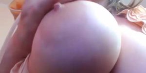 Horny thick bbw teasing big tits and pussy