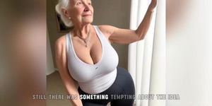 [GRANNY Story] BBC Double Penetration after Yoga Class for Granny