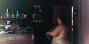 Fat Grandma Chrissy Krug show her fat nude body