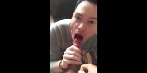 Hot guy swallows big load