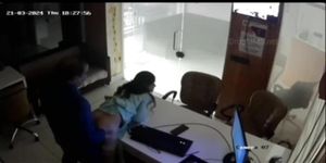 Extremely Beautiful Secretary Fucked By Manager In Office CCTV Cam Recorded (2)