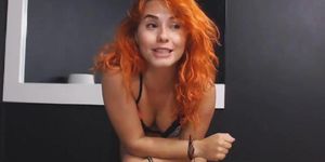 Hot Sexy Redhead Girl Having A Nice Show