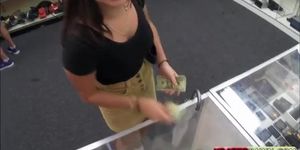 Lovely bitchy college teen gets a good amount of cash