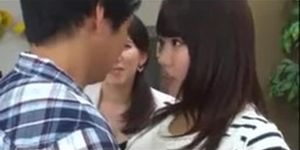 Cute Japanese Office Softcore Kissing Party Version I