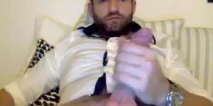Bulgarian Daddy Strokes His Big Cock on Webcam