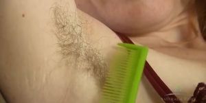 Bush girl showing off her body hair and being so hot