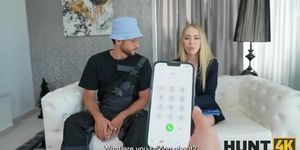 Dude watches his beloved blonde girl get silly fucked