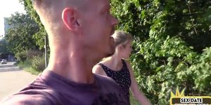 PUBLIC SEX DATE - Inked public babe fucked by sex date outdoor in amateur sex
