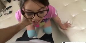 Alluring Girl With Glasses In Pov Anal Action