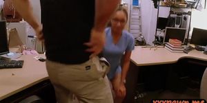 Desperate nurse pounded by pawn keeper at the pawnshop