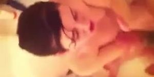 justamber bathtub blowjob