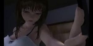 Japanese 3D futa hot handjob