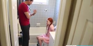 Redhead girl Dolly Little gets hammered hard by Mr Largos huge cock